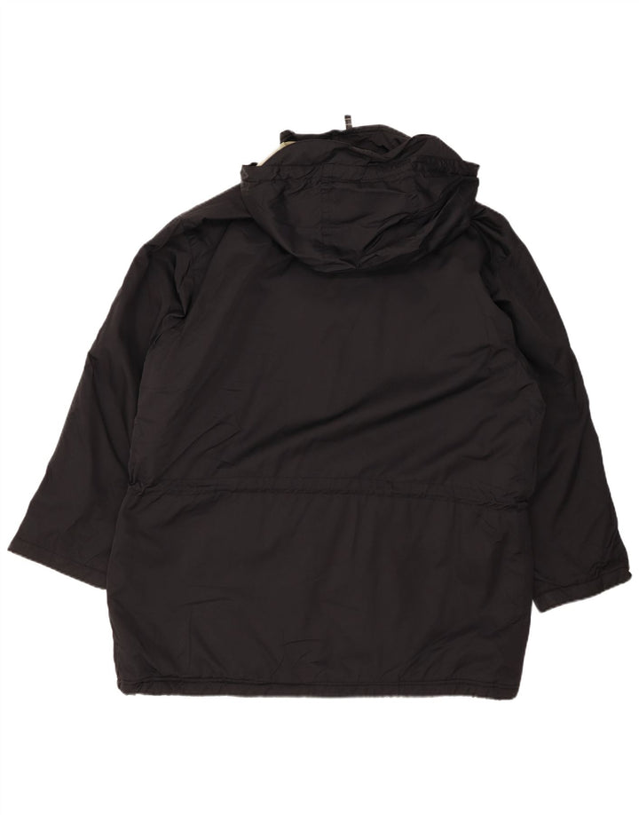 EDDIE BAUER Abrigo cortavientos con capucha de gran tamaño para mujer Reino Unido 46 Grande Negro