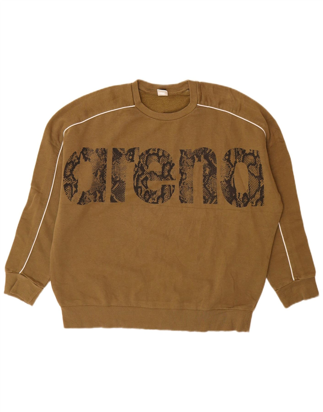 Arena Hombre Graphic Sudadera Jumper Large Khaki Algodón