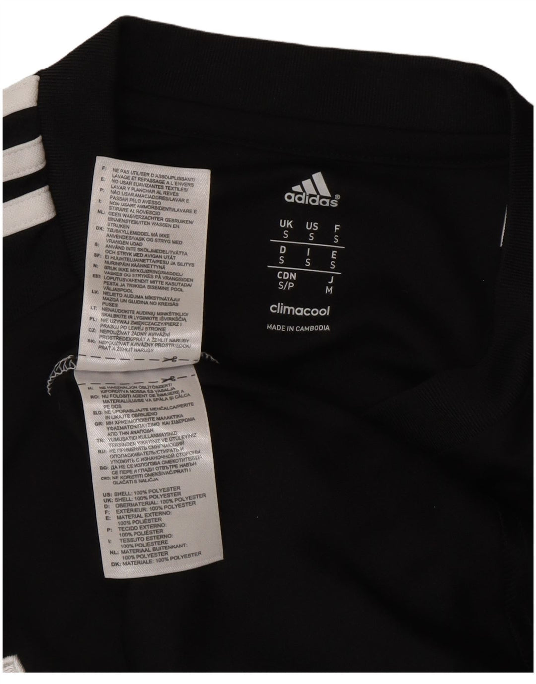 Adidas Durham Graphic T-Shirt Top Pequeño Negro Colorblock Poliéster