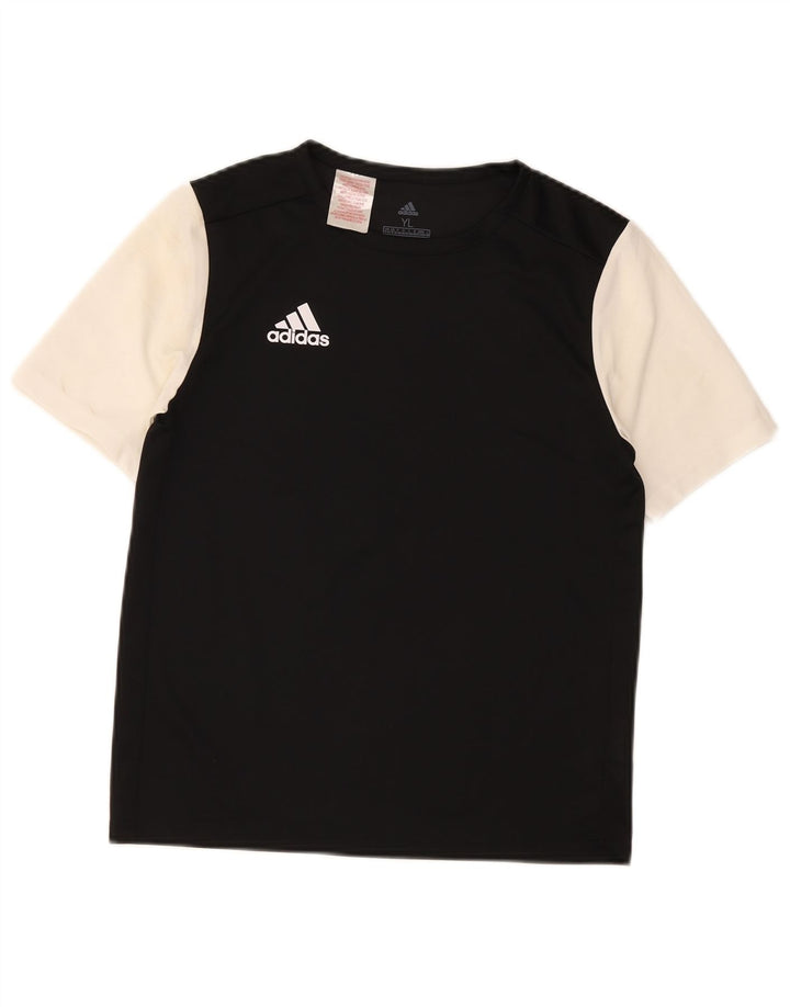 Adidas Camiseta para niño Top 13-14 años Negro Colorblock Poliéster