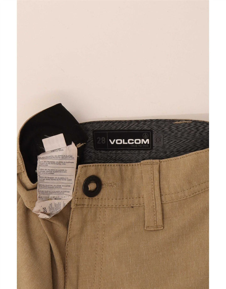 Pantalones cortos chinos Volcom para hombre W28 Poliéster beige medio