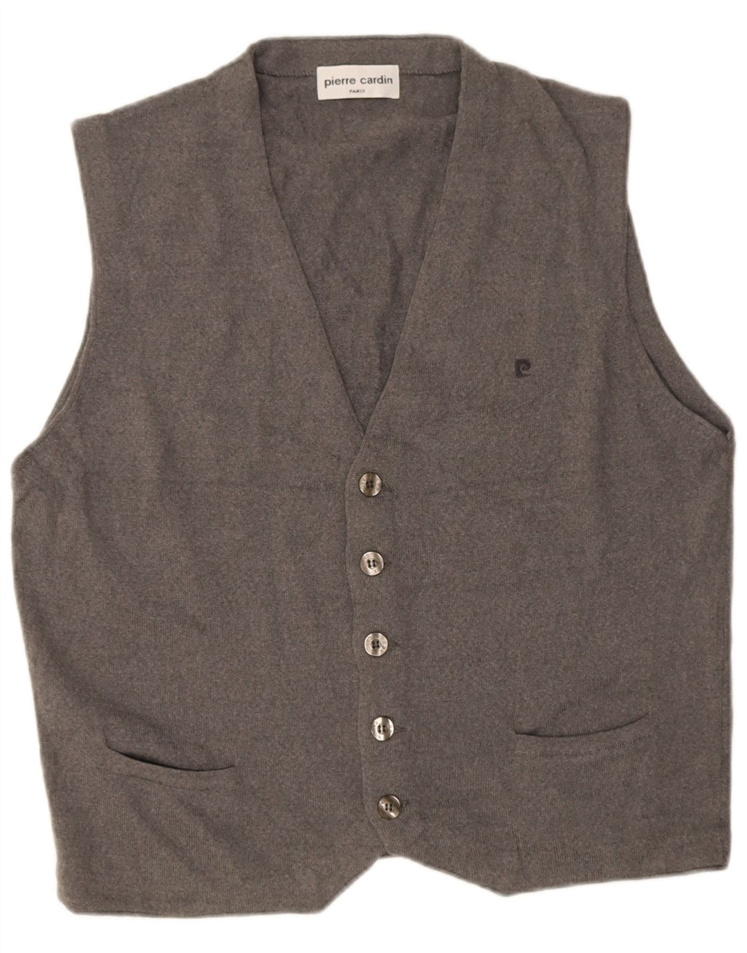 Pierre Cardin Chaleco para hombre IT 52 Acrílico gris grande
