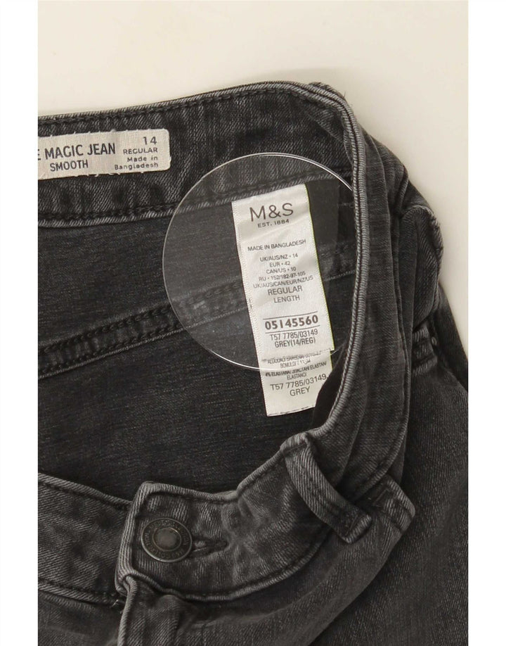 Marks & Spencer Vaqueros ajustados The Magic para mujer, Reino Unido 44, mediano, W30, L28, gris