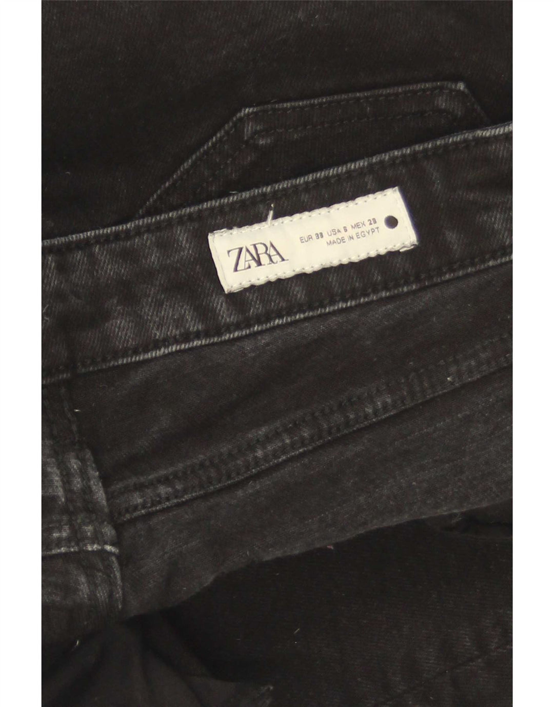 Zara Vaqueros Rectos Mujer EU 38 Small W28 L27 Negro