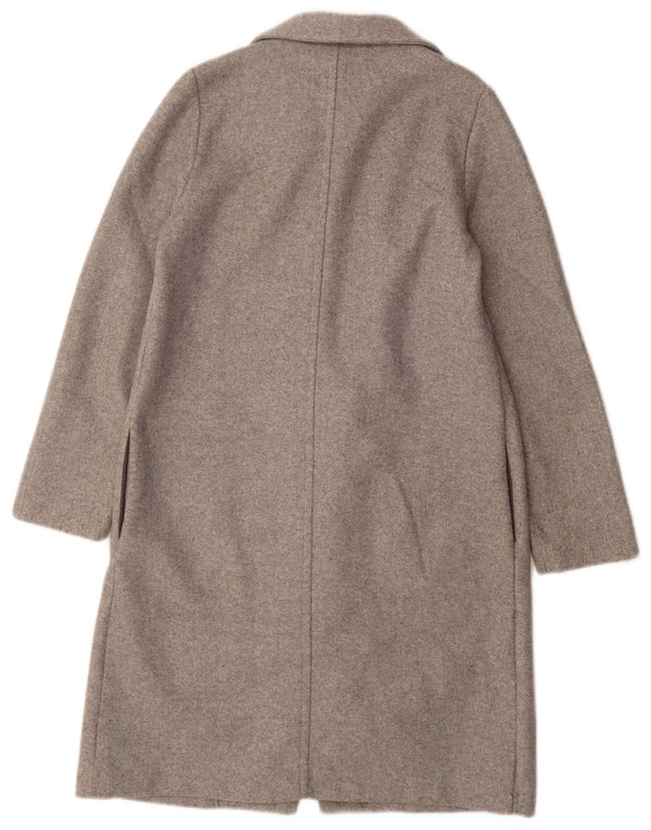 Zara Mujer Abrigo Abierto UK 10 Pequeño Poliéster Gris