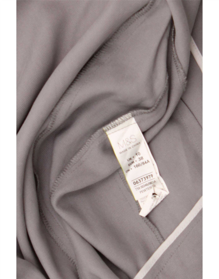 Marks & Spencer Chaqueta tipo blazer abierta para mujer UK 10 Small Grey Lyocell