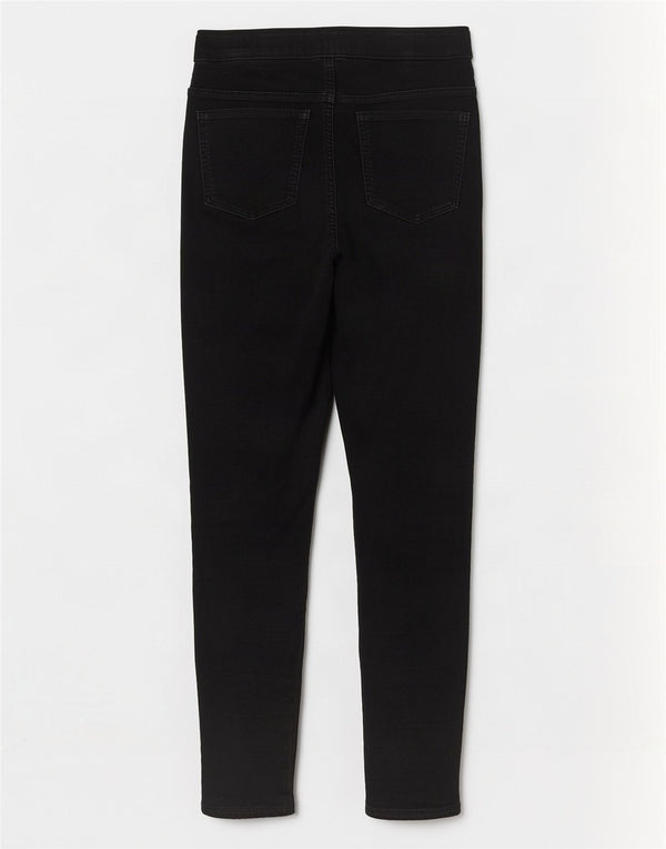 Marks & Spencer Jeans Jegging para Mujer UK 12 Medium W30 L29 Algodón Negro
