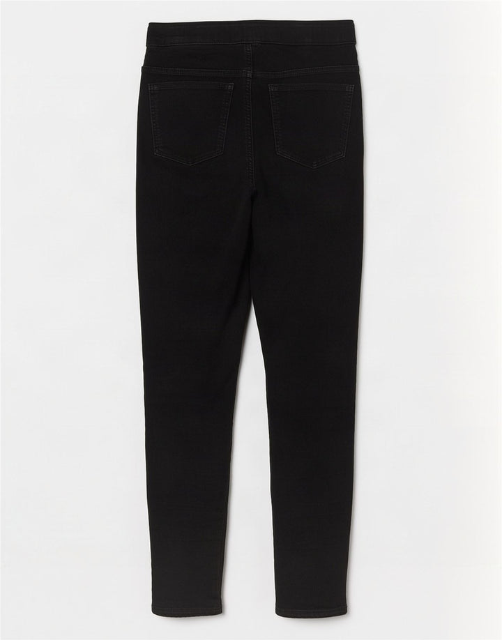 Marks & Spencer Jeans Jegging para Mujer UK 12 Medium W30 L29 Algodón Negro