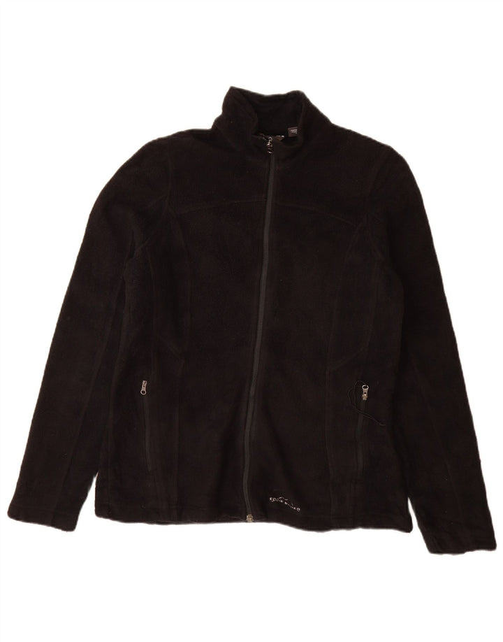 Eddie Bauer Chaqueta polar para mujer UK 12 Mediana Poliéster negro