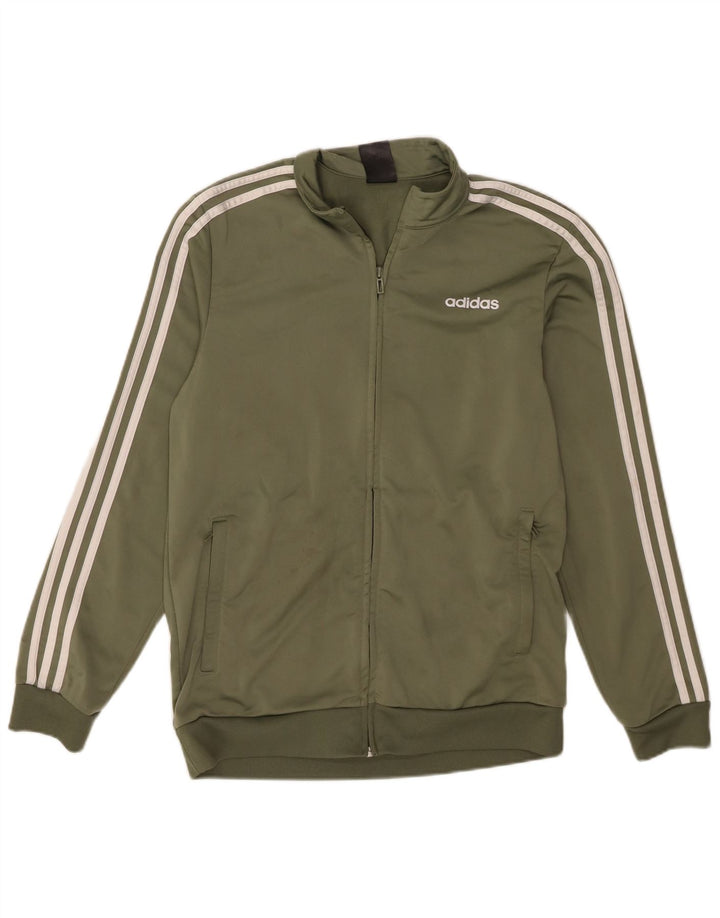 Adidas Hombre Chándal Top Chaqueta Mediano Caqui Poliéster
