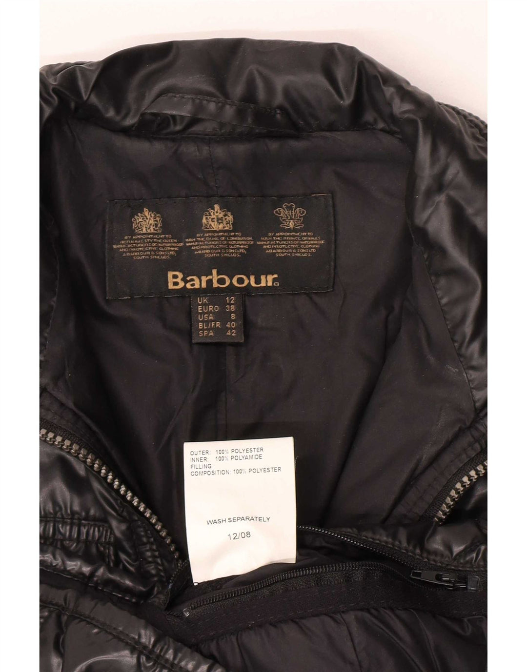 Barbour Chaqueta utilitaria acolchada para mujer Reino Unido 12 Mediano Poliéster negro