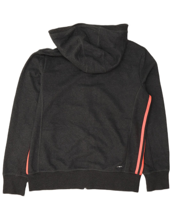Adidas Climalite Zip Sudadera con capucha para mujer Reino Unido 16/18 Grande Gris Algodón