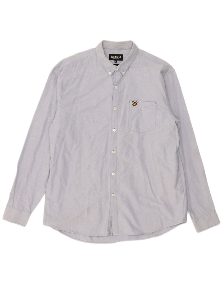 Lyle & Scott Camisa ajustada para hombre XL Azul