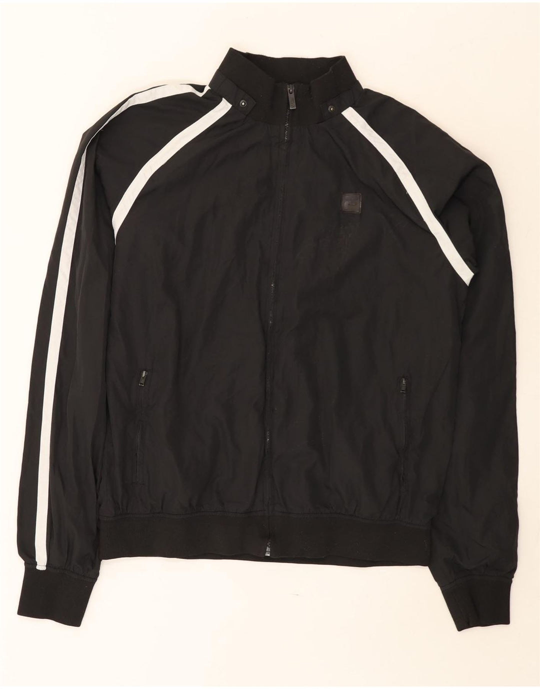 Fila Chaqueta Bomber para Hombre UK 40 Grande Poliéster Color Block Negro