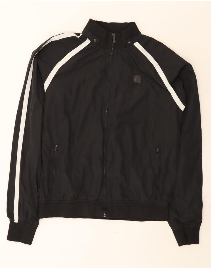 Fila Chaqueta Bomber para Hombre UK 40 Grande Poliéster Color Block Negro
