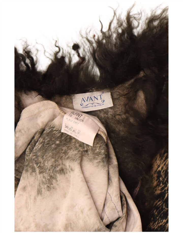 Avant Top Mujer Manga Larga UK 6 XS Marrón Animal Print Poliéster