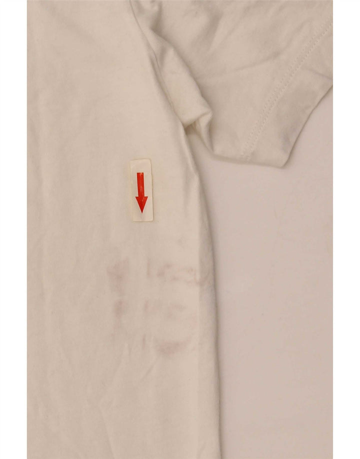 Hugo Boss Hombre Camiseta Top Small Blanco Algodón