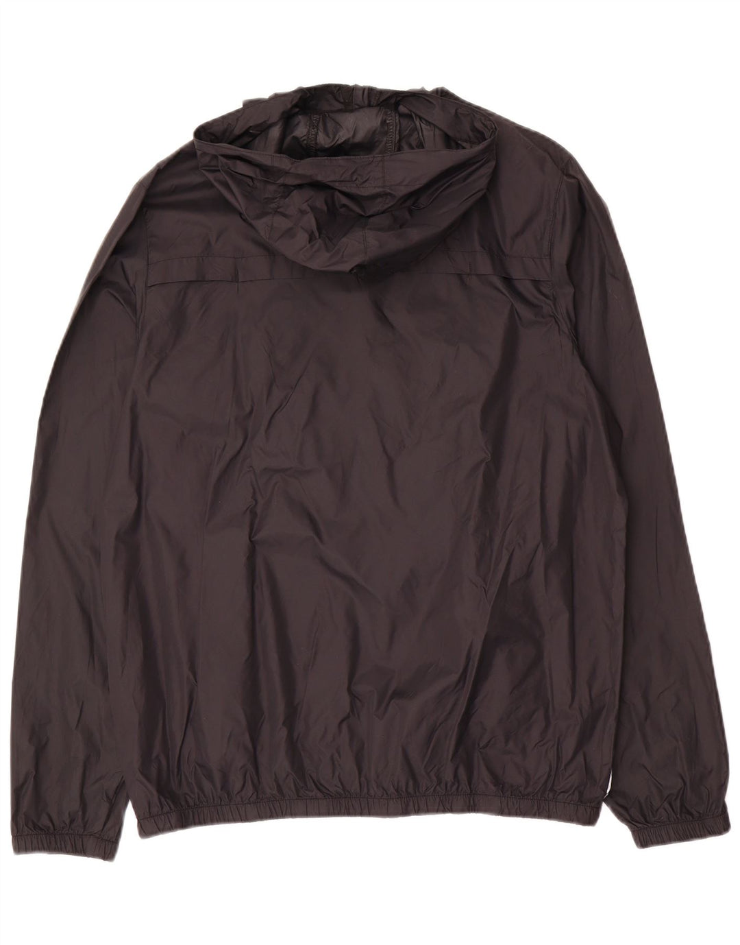 ELLESSE Chaqueta anorak con capucha y gráfico para hombre UK 40 Large Black Colourblock