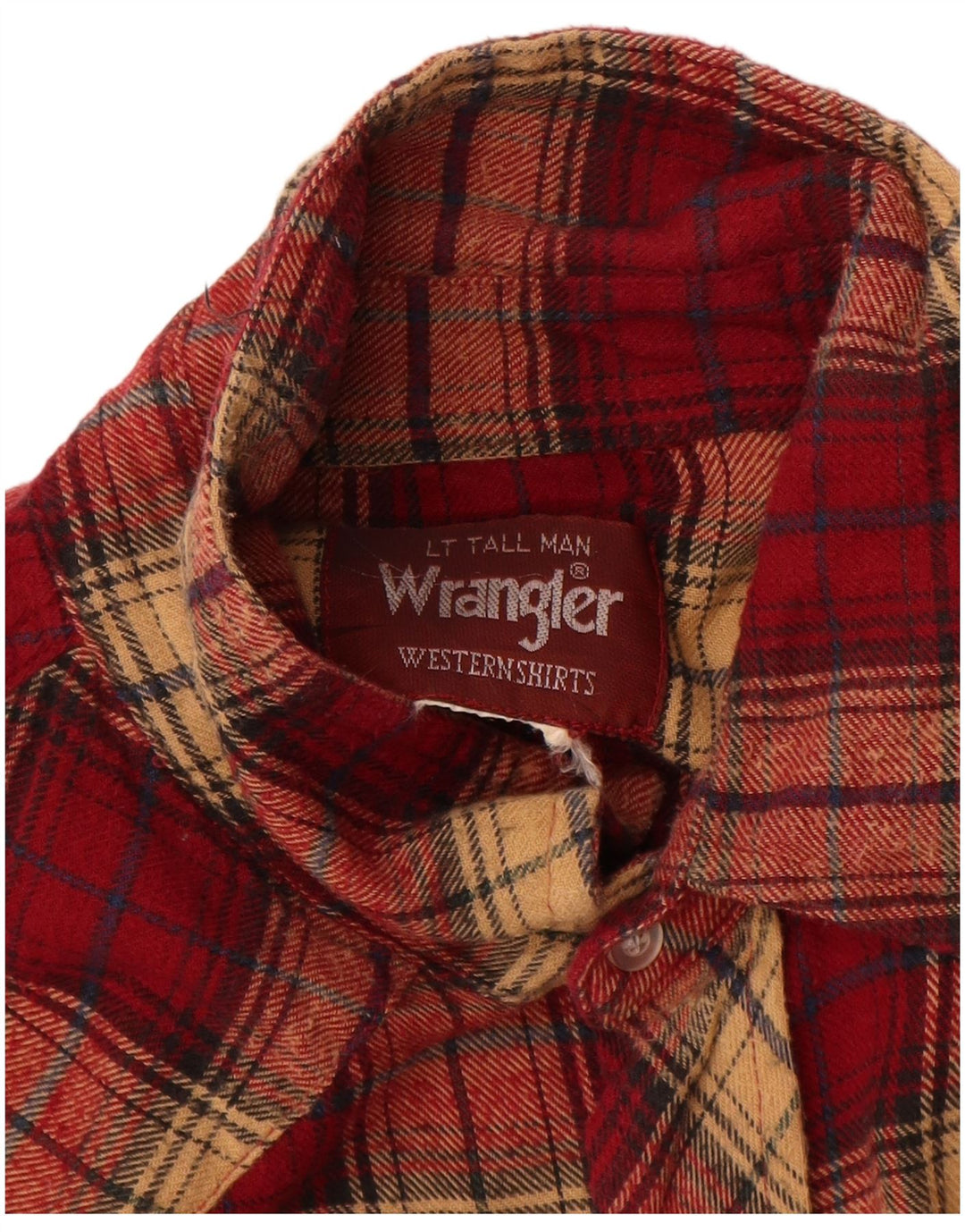 Camisa de franela Wrangler para hombre con cuadros rojos grandes