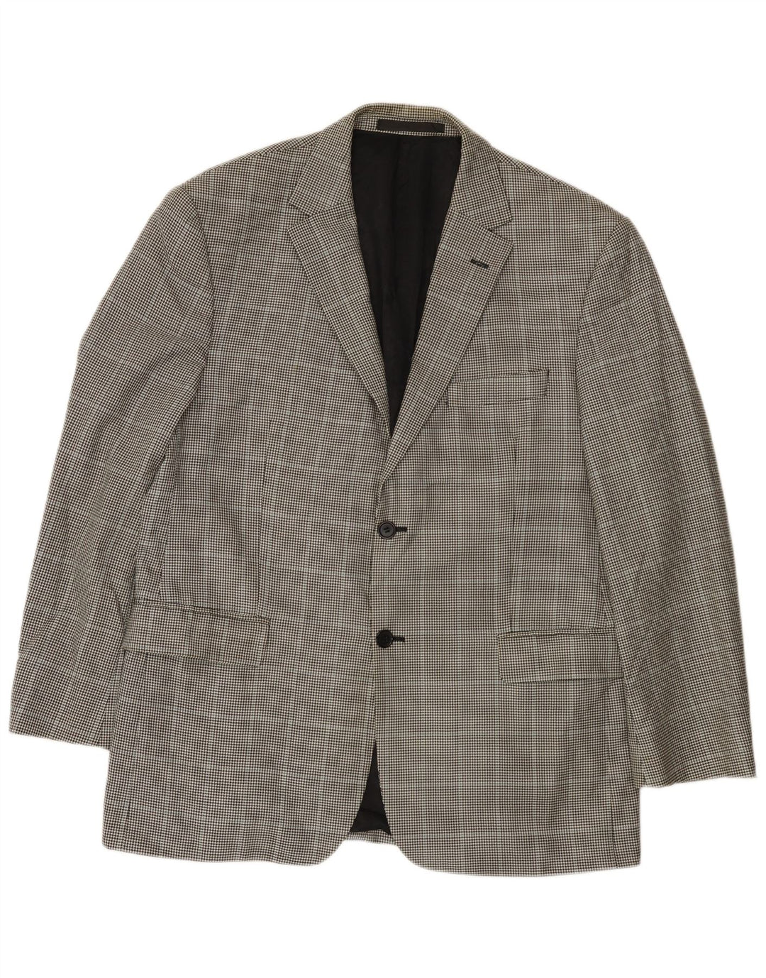 Marks & Spencer Chaqueta tipo blazer de 2 botones para hombre UK 42 Large Black Houndstooth