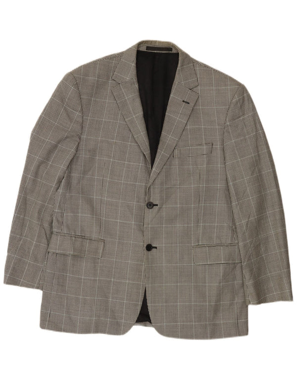 Marks & Spencer Chaqueta tipo blazer de 2 botones para hombre UK 42 Large Black Houndstooth