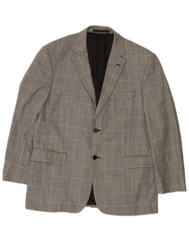 Marks & Spencer Chaqueta tipo blazer de 2 botones para hombre UK 42 Large Black Houndstooth