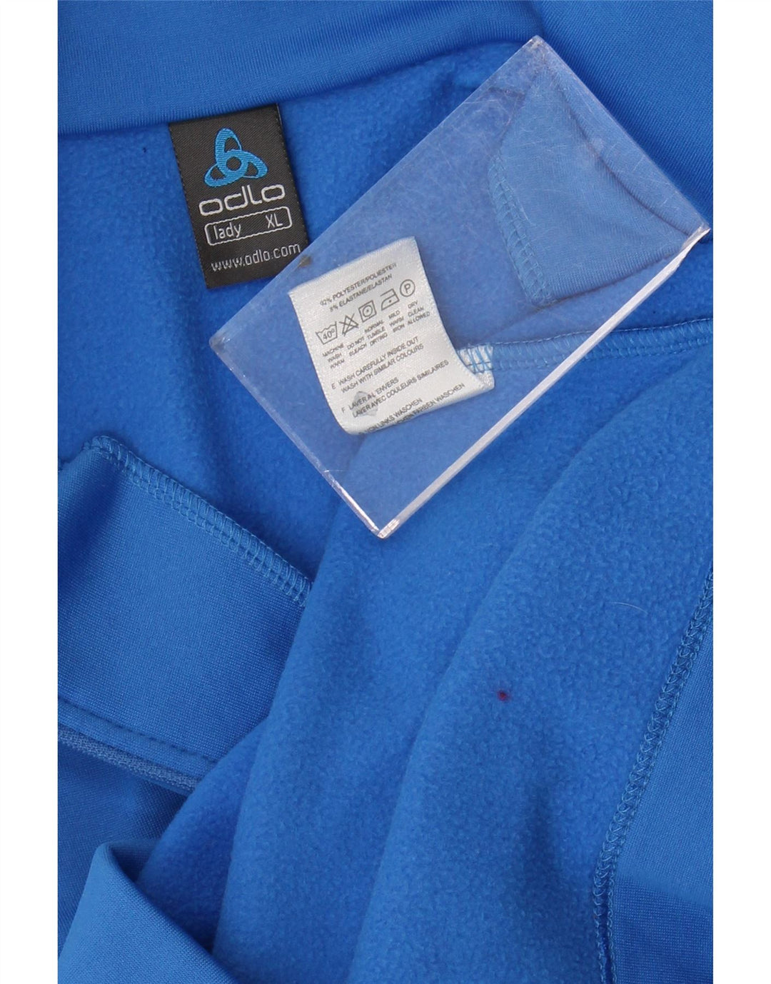 Odlo Sudadera con cremallera y cuello para mujer UK 40 XL Poliéster azul
