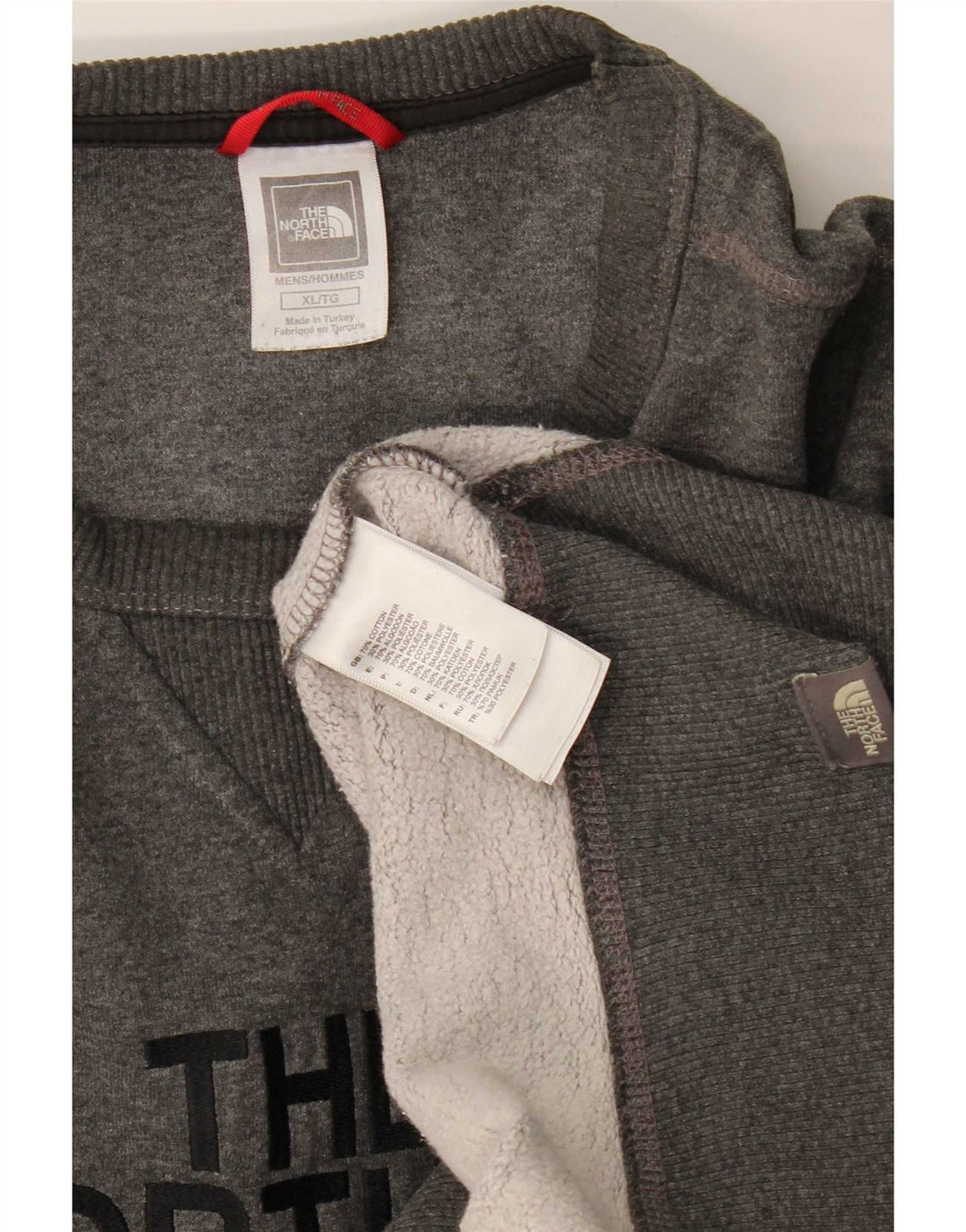 The North Face Hombre Sudadera Gráfica Jumper XL Gris Algodón