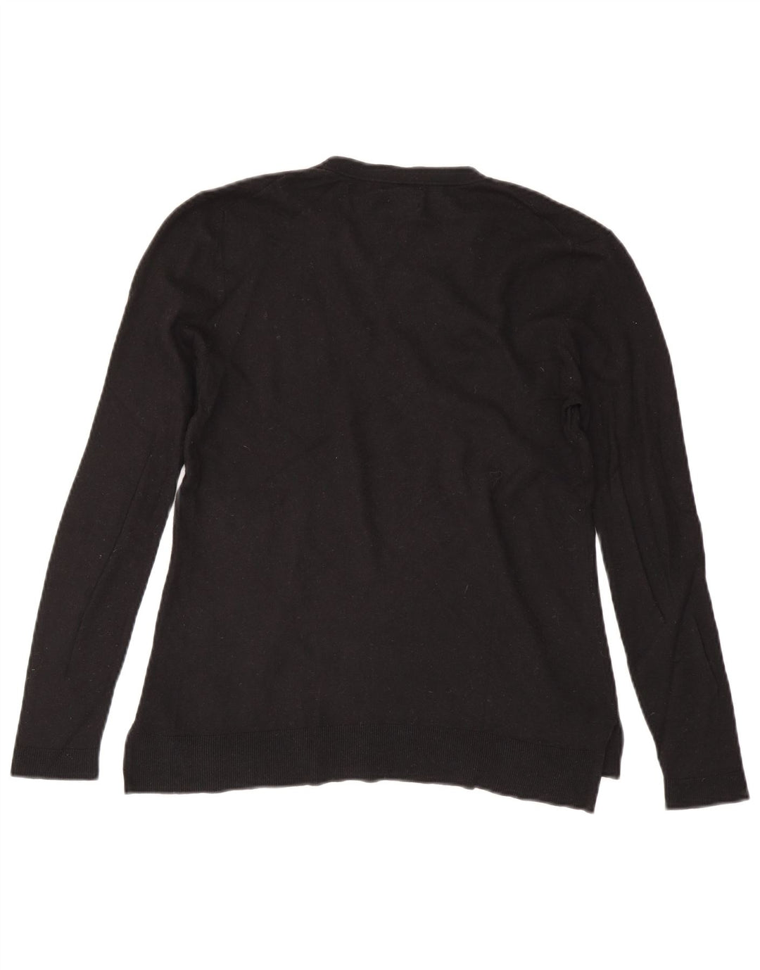 Massimo Dutti Jersey con Cuello en V para Mujer UK 44 Large Lana Negra