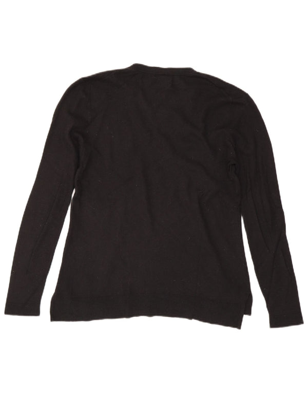 Massimo Dutti Jersey con Cuello en V para Mujer UK 44 Large Lana Negra