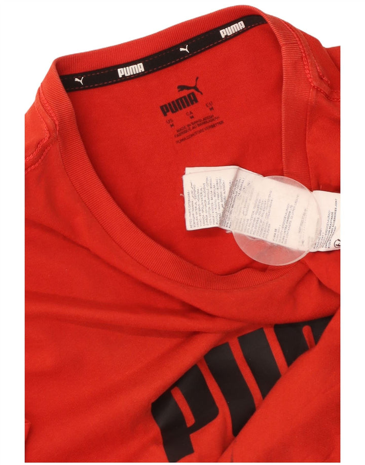 PUMA Camiseta gráfica para hombre Top Medium Red Cotton