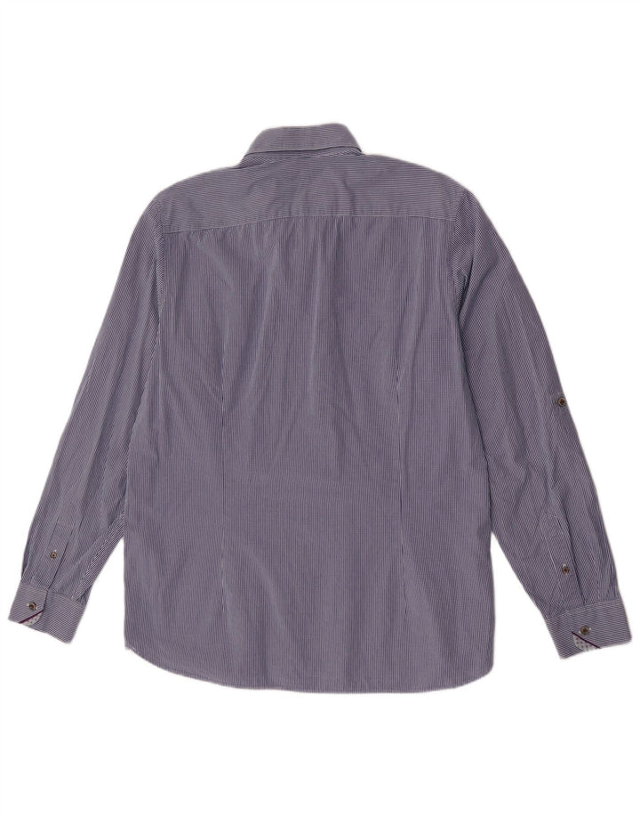 Ted Baker Camisa para hombre Talla 5 XL Algodón a cuadros azul marino