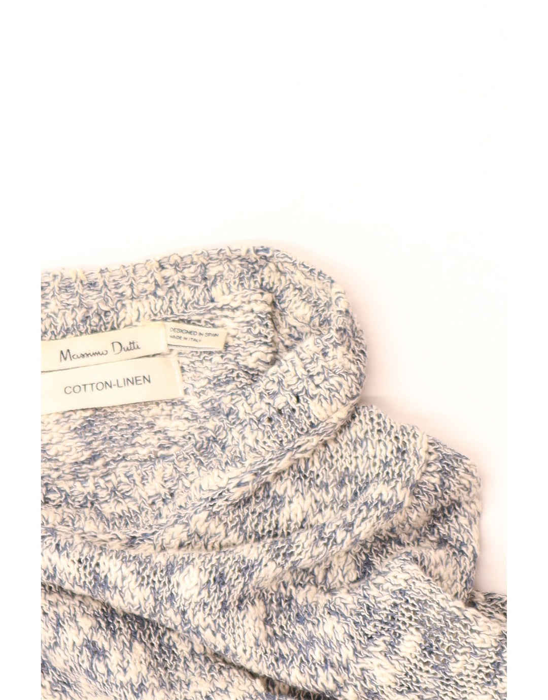 MASSIMO DUTTI Suéter tipo cárdigan para mujer UK 40 Algodón moteado gris medio