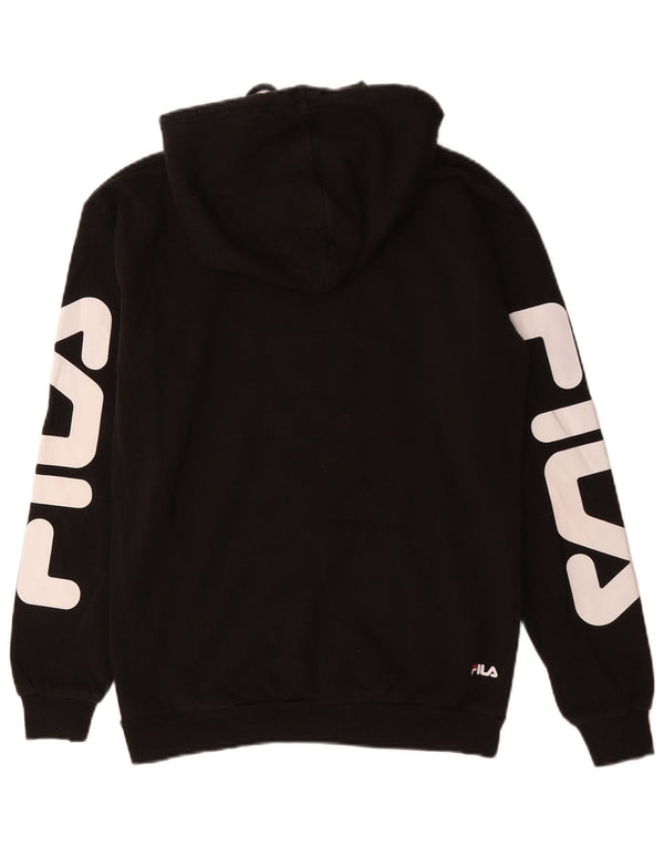 Fila Sudadera con capucha gráfica para hombre XS Algodón negro