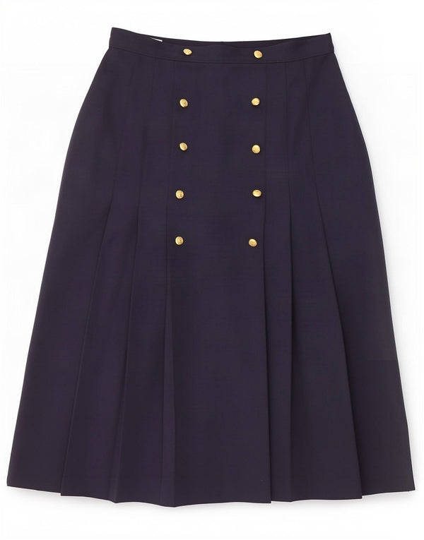 Brian Tucker Falda Plisada de Cintura Alta para Mujer UK 12 Medium W28 Azul Marino