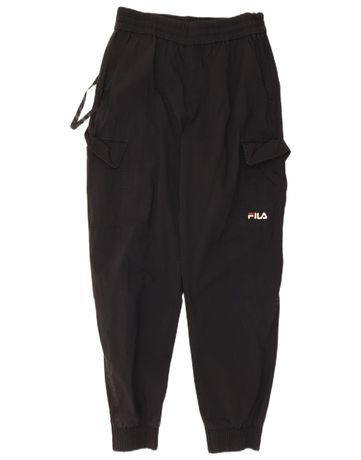 Fila Hombre Cargo Chándal Pantalones Joggers Medium Negro Algodón