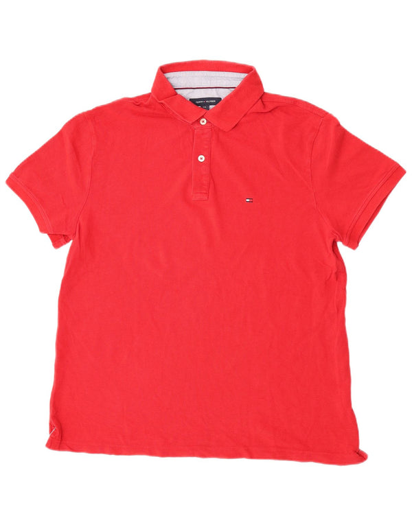 Tommy Hilfiger Polo para hombre grande rojo