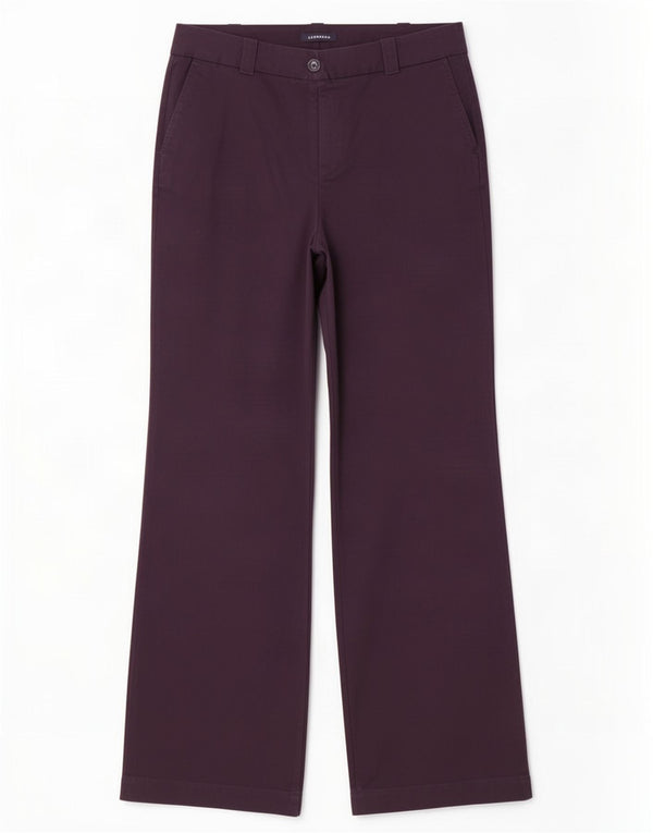 Lands End Pantalones chinos de cintura alta para mujer UK 14 Large W32 L33 Azul marino