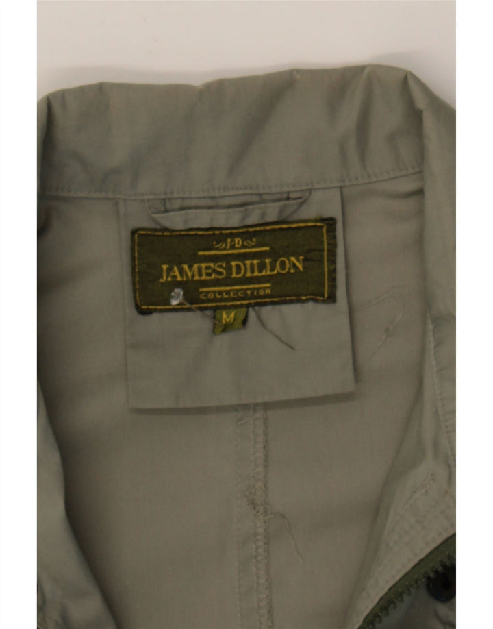 JAMES DILLON Mens Bomber Jacket UK 38 Medium Khaki Microfibers Vintage James Dillon and Second-Hand James Dillon from Messina Hembry 