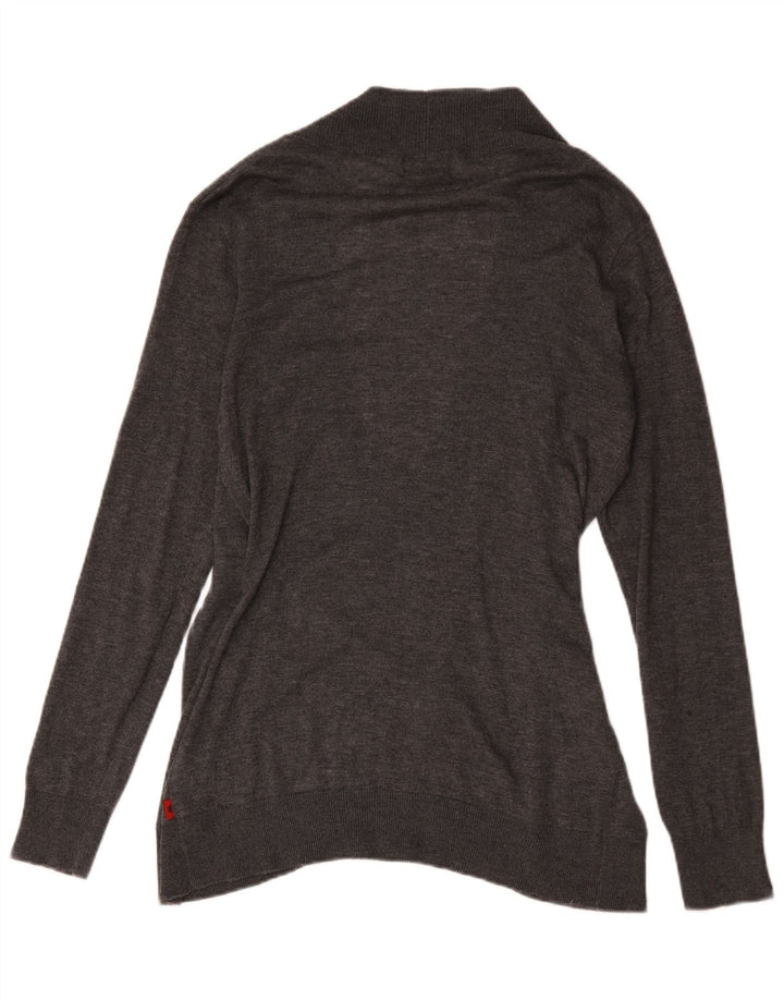 Kappa Suéter con Cuello en V para Mujer UK 46 Grande Gris Poliacrílico