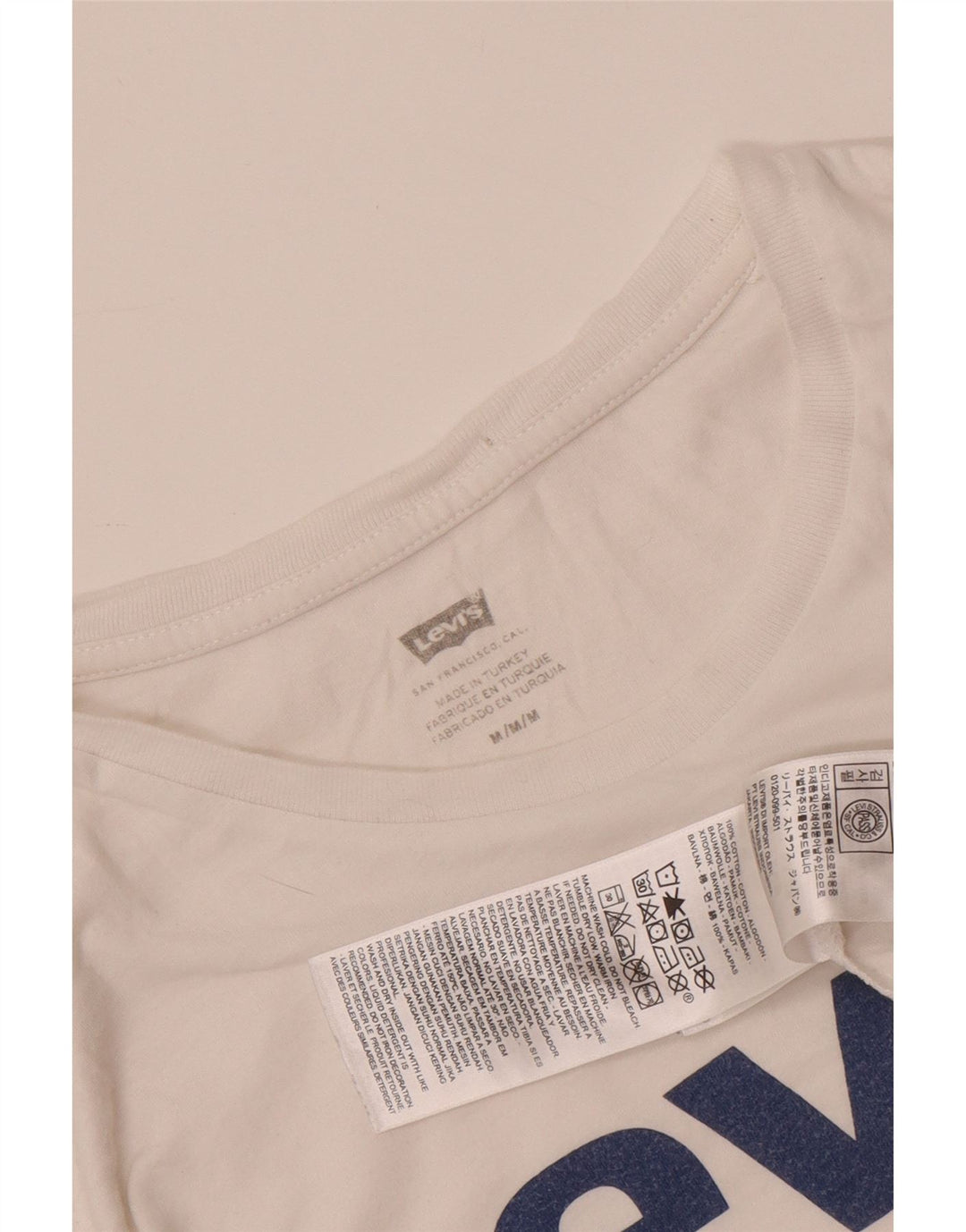 LEVI'S Camiseta gráfica para hombre Top Medium White Cotton