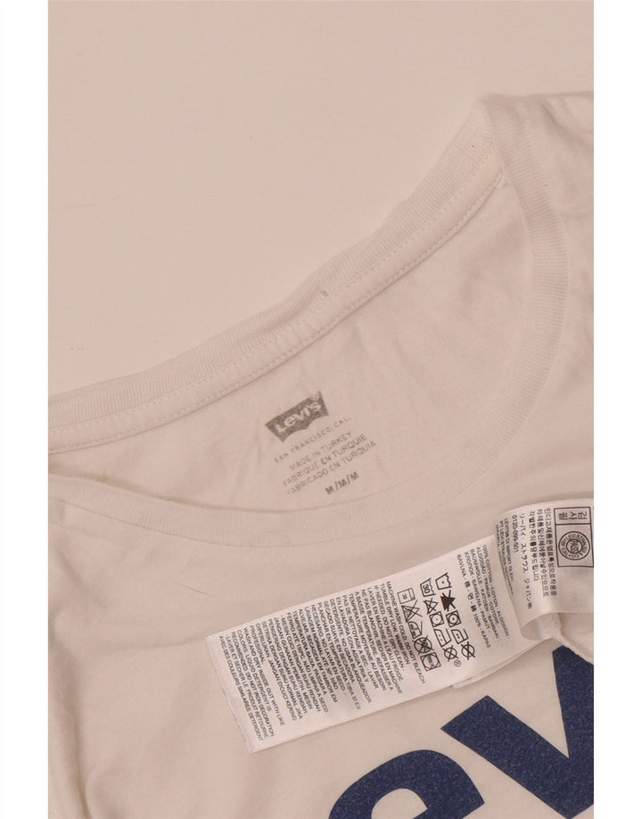 LEVI'S Camiseta gráfica para hombre Top Medium White Cotton