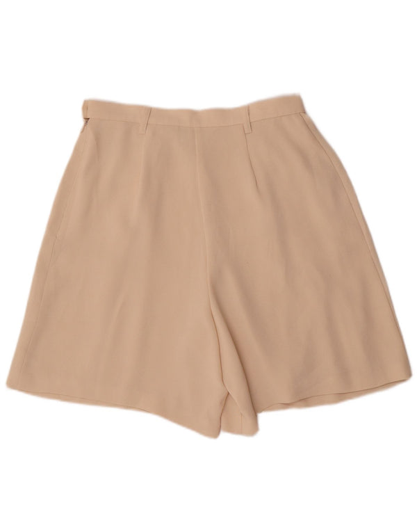 Marks & Spencer Pantalones cortos casuales de cintura alta para mujer UK 12 Medium W26 Beige