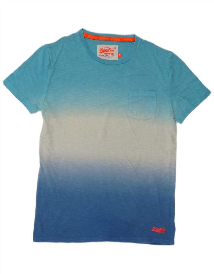 Superdry Camiseta para hombre Top Small Blue Tie Dye Cotton