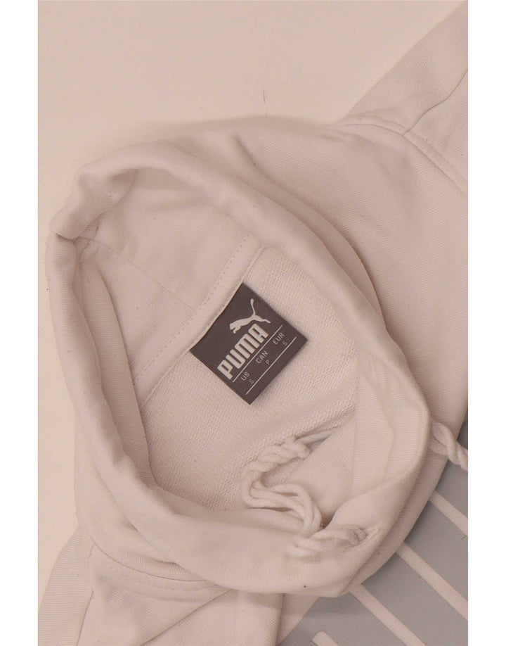 Puma Mujer Gráfico Sudadera Jumper UK 10 Pequeño Gris Colorblock