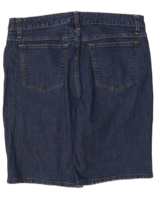 Lee mujeres Riders Mid Rise Bermuda pantalones cortos de mezclilla US 14 XL W34 algodón azul