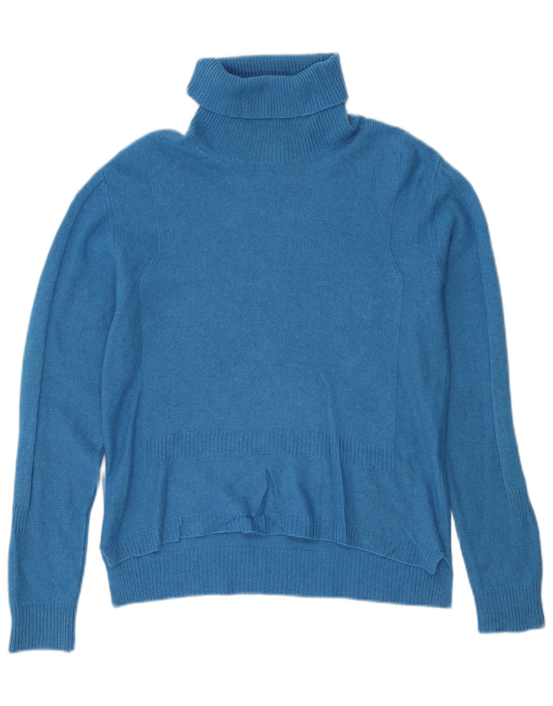 Max & Co. Suéter tipo jersey con cuello vuelto para mujer Reino Unido 42 Cachemira azul medio
