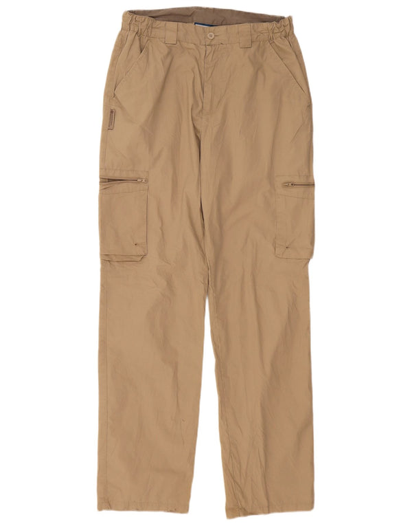 Pantalón cargo recto para hombre de Mountain Warehouse W32 L32 Poliéster beige