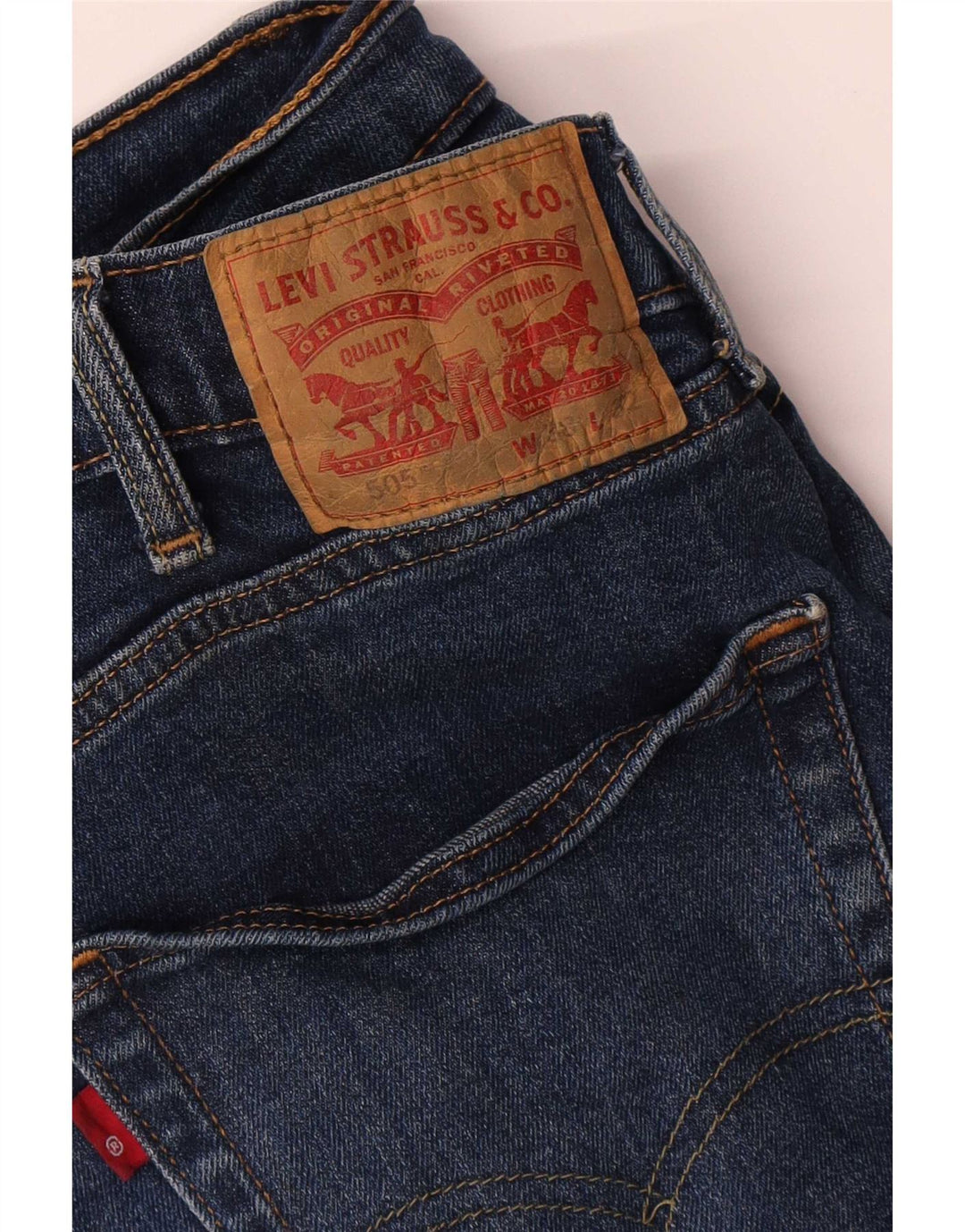 Levi's Jeans rectos 505 para hombre W38 L32 Algodón azul marino
