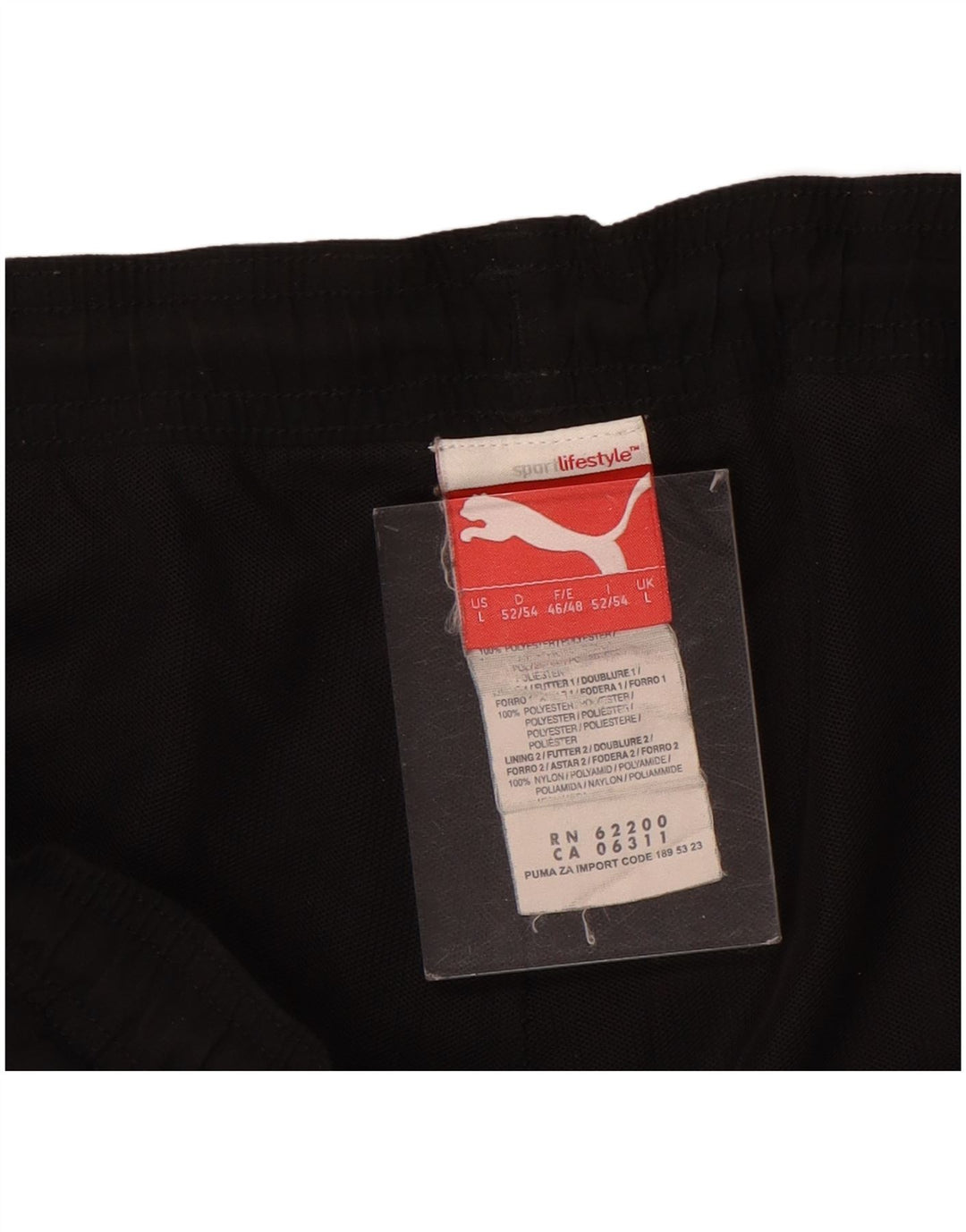 PUMA Pantalón de chándal para hombre Joggers Large Poliéster negro